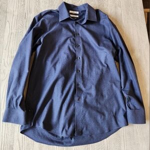 Cremieux 100% Pima Cotton Blue Dress Shirt